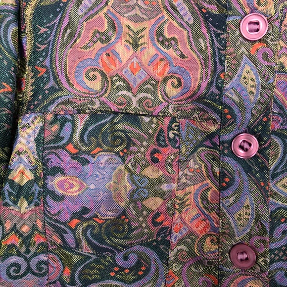 Christopher & Banks Jacket  Purple Paisley Size M - Picture 5 of 8